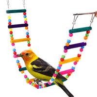 HKM-958483 Colorful Wooden Bead Ladder Toy for Birds – Multiple Length Options Available