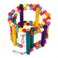 HKM-958483 Colorful Wooden Bead Ladder Toy for Birds – Multiple Length Options Available