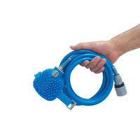 HKM-334291 Blue Pet Bathing and Massage Brush with Adjustable Nozzle and 2.5m Hose