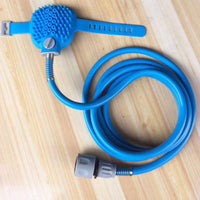 HKM-334291 Blue Pet Bathing and Massage Brush with Adjustable Nozzle and 2.5m Hose