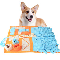 HKM-077523 Dog Training Snuffle Blanket for Stress Relief and Bite Resistance - 50x70cm in Orange and Pink