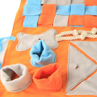 HKM-077523 Dog Training Snuffle Blanket for Stress Relief and Bite Resistance - 50x70cm in Orange and Pink
