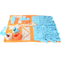 HKM-077523 Dog Training Snuffle Blanket for Stress Relief and Bite Resistance - 50x70cm in Orange and Pink