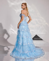 HKM-878483 Elegant Blue Evening Gown for Women - Model EZ25185