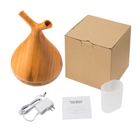 HKM-505747 Wood Grain Branch Aroma Diffuser - 1-Liter Capacity, Mechanical Timer, USB/AC Powered, Ideal for Home Use