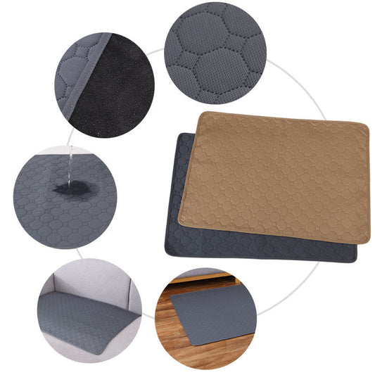 HKM-271827 Absorbent Cloth Diaper Pad for Dogs and Cats in Gray and Khaki - Various Sizes Available