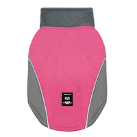 HKM-492051 Waterproof Dog Ski Suit for Autumn and Winter - Two-Legged Design in Black and Rose Red, Sizes S-XXL