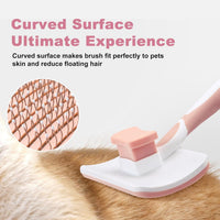 HKM-595731 Self-Cleaning Slicker Brush for Dogs, Cats, and Small Pets - Efficient Fur Removal Tool with Ergonomic Design