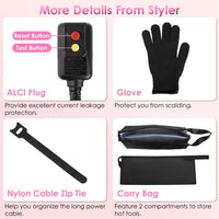 HKM-598803 6-in-1 Hot Air Styler and Dryer Set with Interchangeable Heads, 3 Temperature Settings, and Automatic Curl Technology