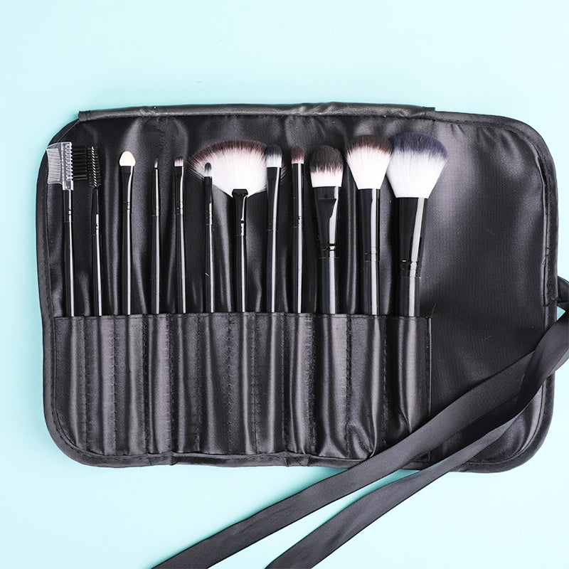 HKM-379731 Beginner Makeup Brush Set with Leather Case for Easy Storage and Travel