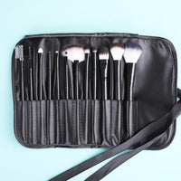 HKM-379731 Beginner Makeup Brush Set with Leather Case for Easy Storage and Travel