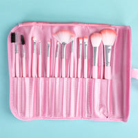 HKM-379731 Beginner Makeup Brush Set with Leather Case for Easy Storage and Travel