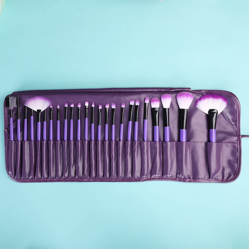 HKM-379731 Beginner Makeup Brush Set with Leather Case for Easy Storage and Travel