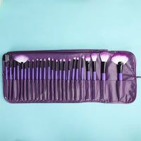 HKM-379731 Beginner Makeup Brush Set with Leather Case for Easy Storage and Travel
