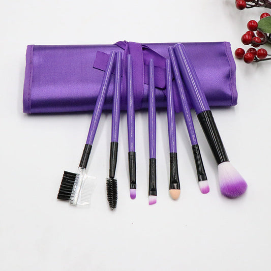 HKM-379731 Beginner Makeup Brush Set with Leather Case for Easy Storage and Travel