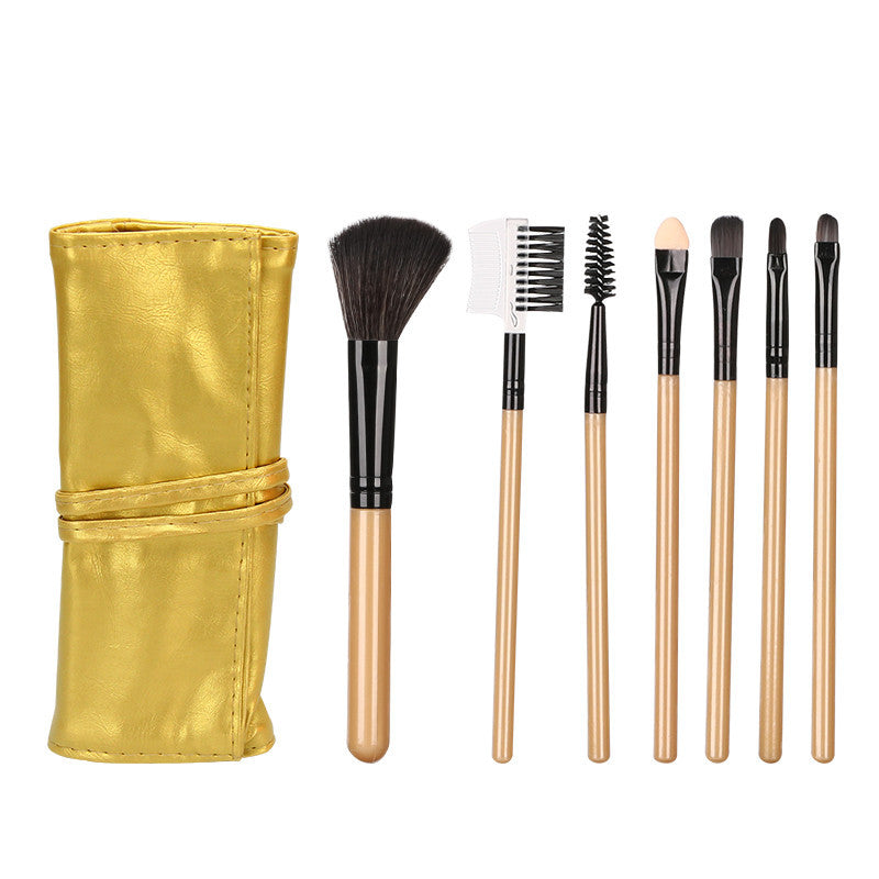 HKM-379731 Beginner Makeup Brush Set with Leather Case for Easy Storage and Travel