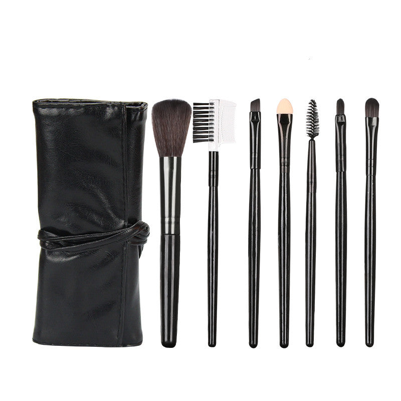 HKM-379731 Beginner Makeup Brush Set with Leather Case for Easy Storage and Travel