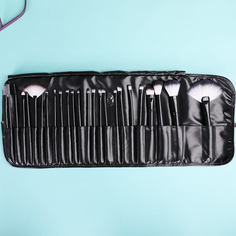 HKM-379731 Beginner Makeup Brush Set with Leather Case for Easy Storage and Travel