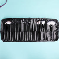 HKM-379731 Beginner Makeup Brush Set with Leather Case for Easy Storage and Travel