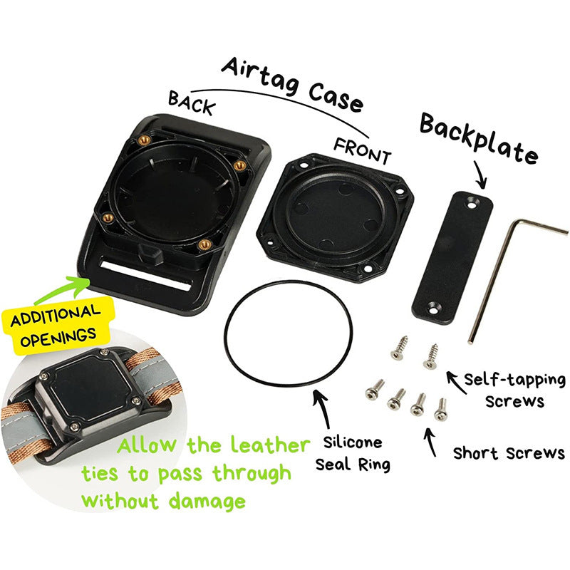 HKM-353043 Waterproof Anti-Lost Protective Case for Airtag - Ideal for Dog Collar Tracking