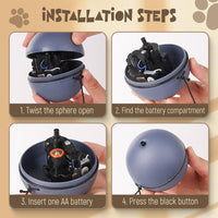 HKM-529043 Automatic Interactive Cat Ball Toy - Self-Rolling Electric Play Ball for Dogs and Cats - Safe, Sturdy Design with Smart Play Feature - Ideal for Indoor Pet Enrichment