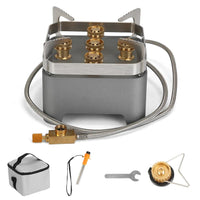 HKM-958163 12000W Windproof Portable Camping Stove with Carrying Case and Igniter for Outdoor Adventures
