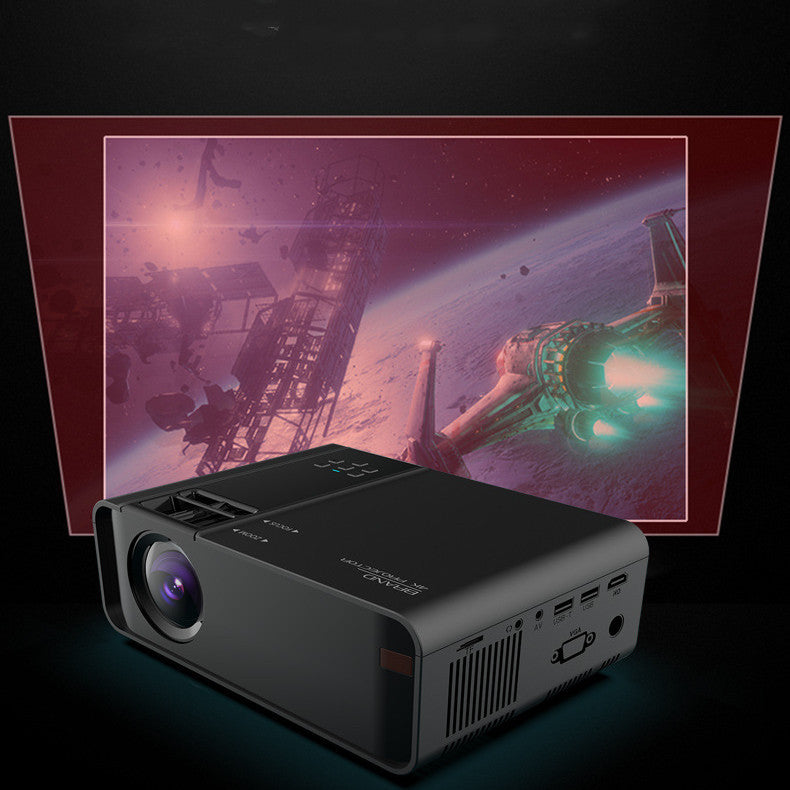 KTX-621075 Wireless HD Home Projector with Remote Control and High Brightness Lens, 1080P Resolution, Compact Design
