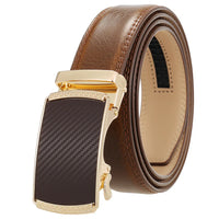 HKM-513747 Automatic Alloy Buckle Men's Genuine Leather Belt - Model LY36-0191-1