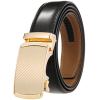 HKM-513747 Automatic Alloy Buckle Men's Genuine Leather Belt - Model LY36-0191-1