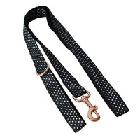 HKM-186899 Polka Dot Pattern Dog Leash and Collar Set in Various Sizes