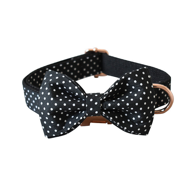 HKM-186899 Polka Dot Pattern Dog Leash and Collar Set in Various Sizes