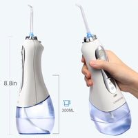 HKM-240019 Rechargeable Oral Irrigator with Adjustable Modes and 300ml Water Tank