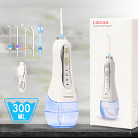 HKM-240019 Rechargeable Oral Irrigator with Adjustable Modes and 300ml Water Tank