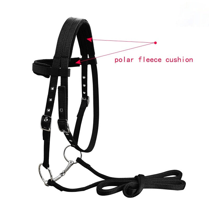 HKM-153299 Adjustable PP Braid Reins with Water Rein Rope - Available in Red, Blue, Black, Sizes Small to Large