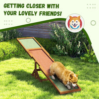 HKM-608083 Wooden Dog Agility Seesaw for Training and Exercise, Weather-Resistant, 82.7" L x 15.7" W x 13.8" H