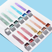 HKM-893075 Watercolor Paint Set with 12 Non-Toxic Concentrated Colors in Secure Packaging
