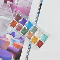 HKM-893075 Watercolor Paint Set with 12 Non-Toxic Concentrated Colors in Secure Packaging