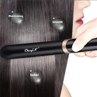 HKM-204883 Ceramic Tourmaline Hair Straightener and Curler with Adjustable Temperature and LED Display