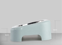 HKM-683475 Stainless Steel Cat Food Tray with Slope Design – Available in Pink, Blue, and Green
