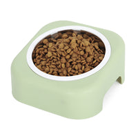 HKM-683475 Stainless Steel Cat Food Tray with Slope Design – Available in Pink, Blue, and Green