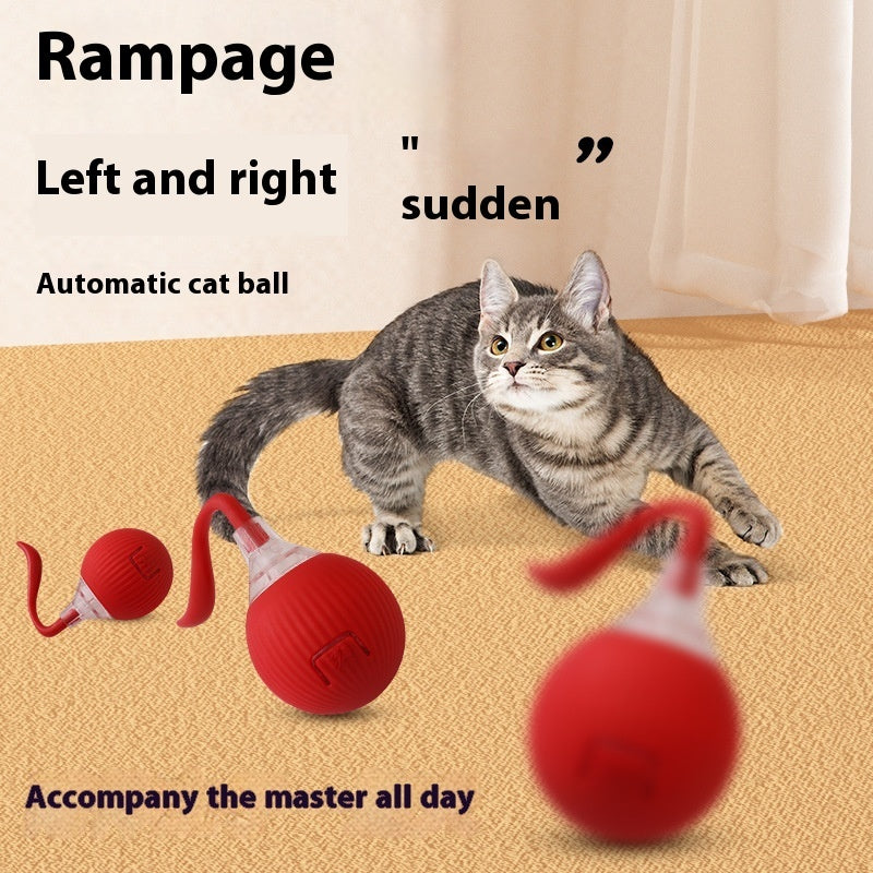 HKM-442771 Interactive Rolling Cat Toy with Motion and Sound Features - Auto Shut Off and Three Speed Modes