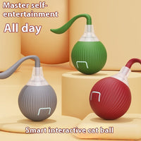 HKM-442771 Interactive Rolling Cat Toy with Motion and Sound Features - Auto Shut Off and Three Speed Modes