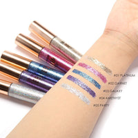 HKM-867795 Pearlescent Liquid Eyeliner in Purple, Silver, Blue, Rose Red, and Peacock Blue