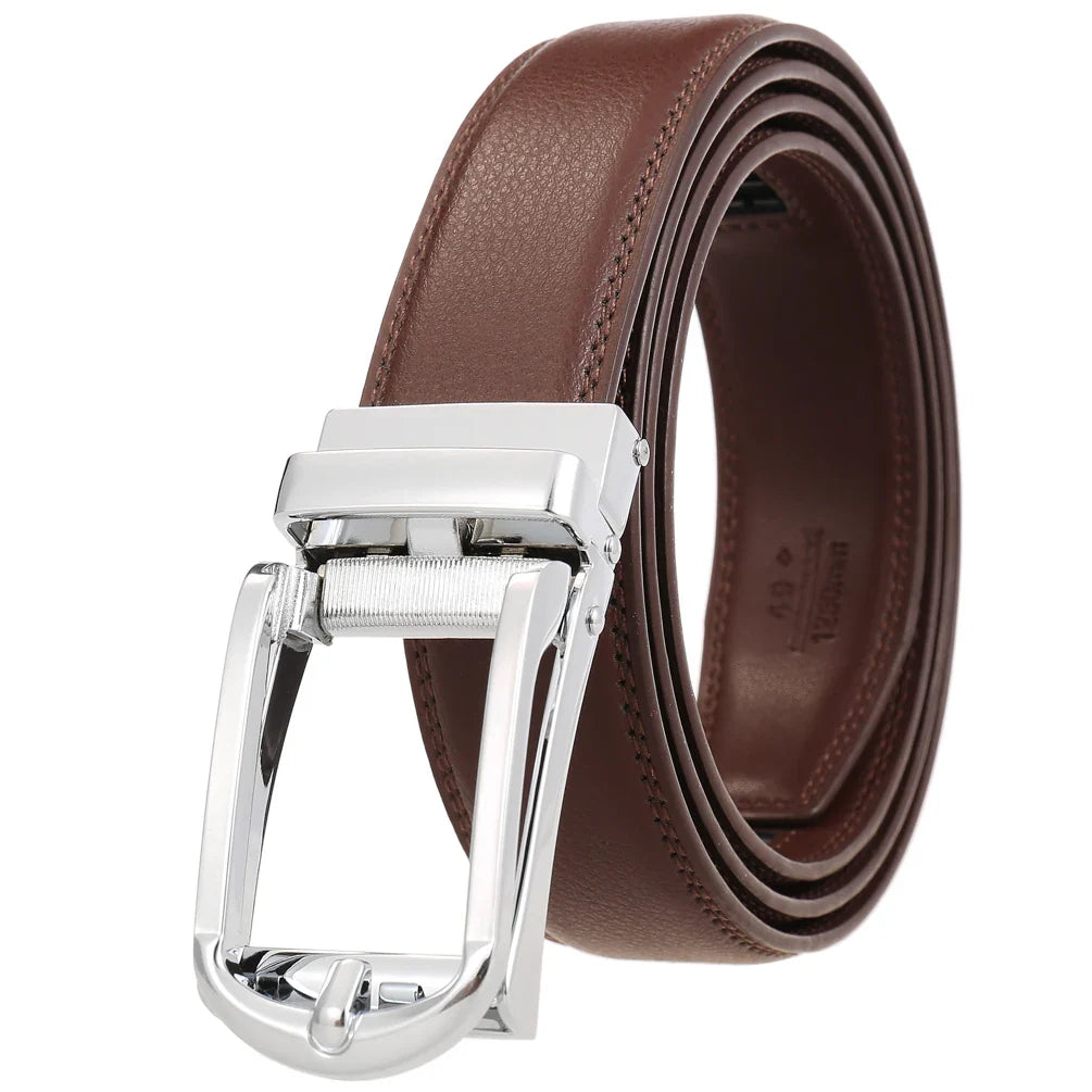 HKM-248147 Men's Leather Belt, Model LY33-23430-1, Durable and Stylish Design