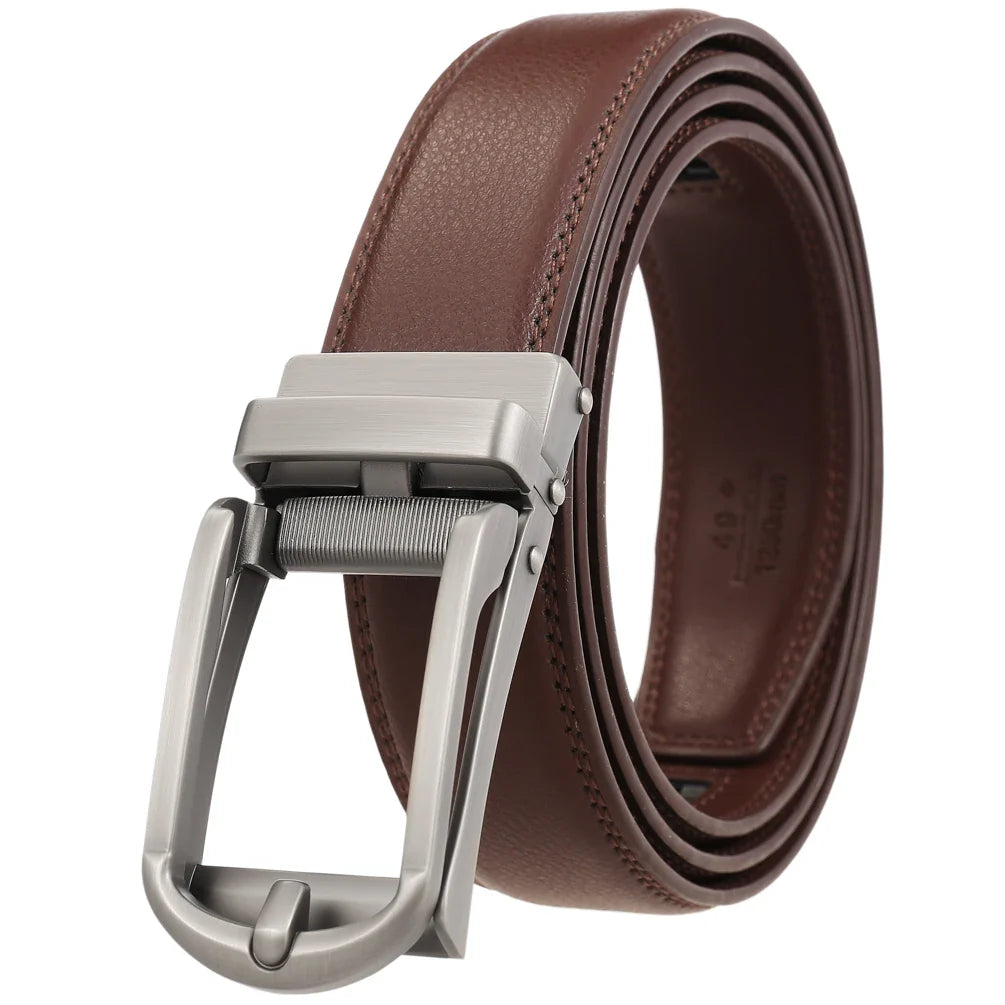 HKM-248147 Men's Leather Belt, Model LY33-23430-1, Durable and Stylish Design