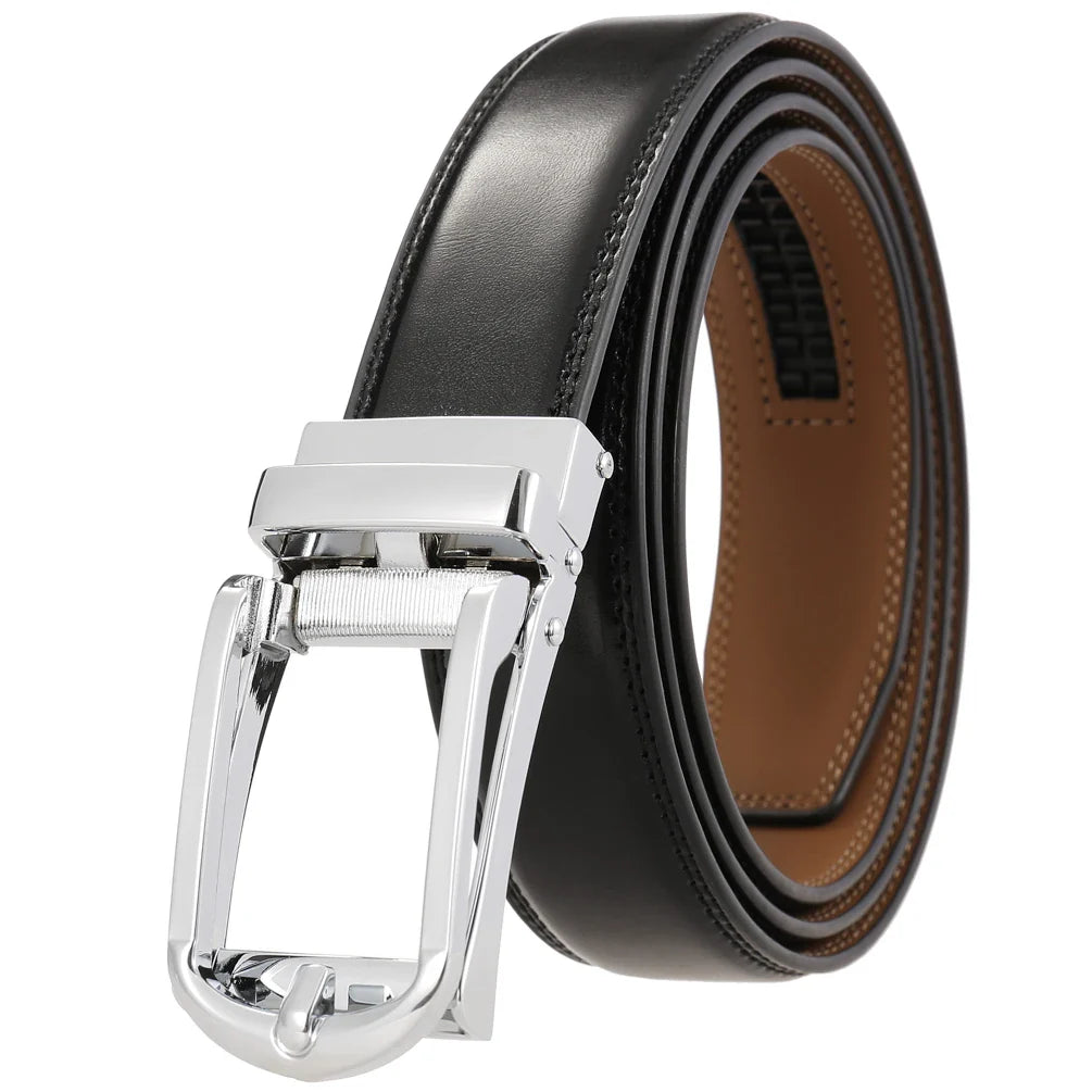 HKM-248147 Men's Leather Belt, Model LY33-23430-1, Durable and Stylish Design