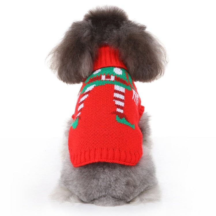 HKM-159251 Winter Dog Skull Sweater Coat for Pets in Sizes S to XXL
