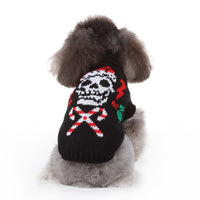 HKM-159251 Winter Dog Skull Sweater Coat for Pets in Sizes S to XXL