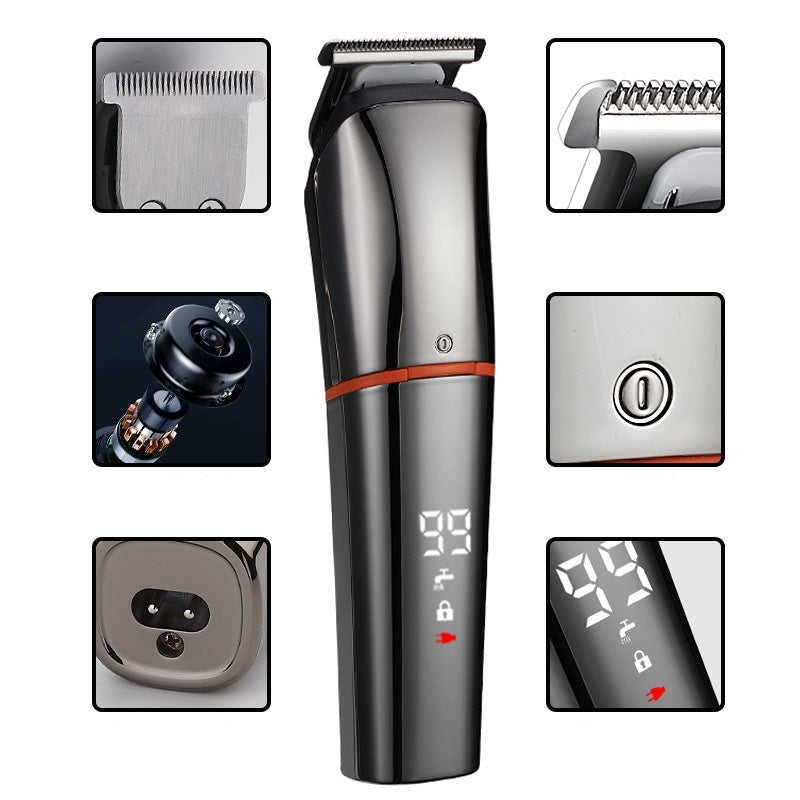 HKM-906003 Multifunctional Electric Hair Clipper with LCD Display and Multiple Accessories