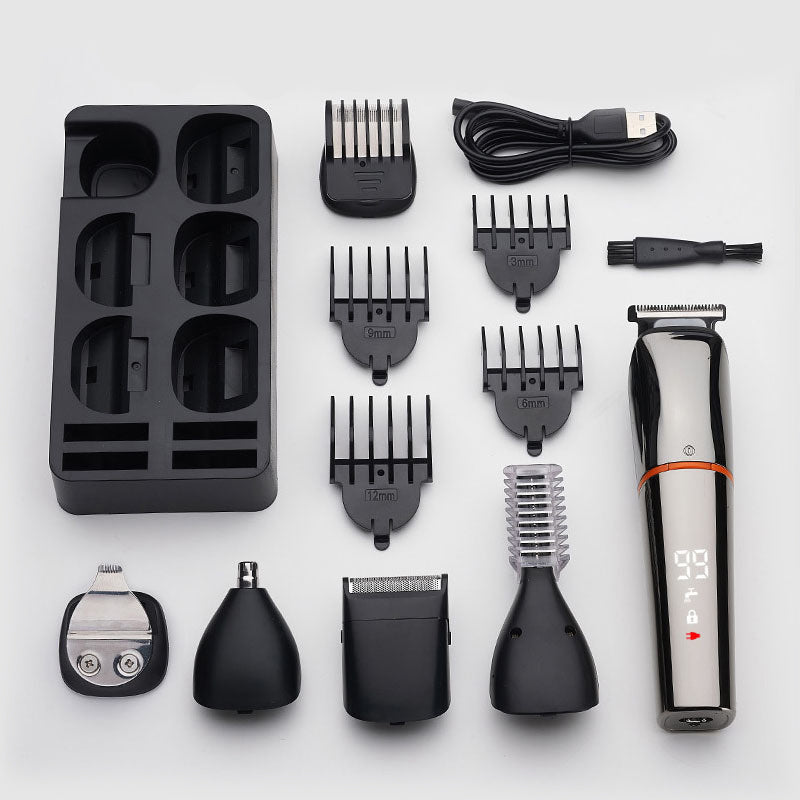 HKM-906003 Multifunctional Electric Hair Clipper with LCD Display and Multiple Accessories